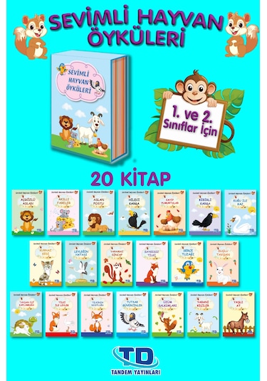 Sevimli Hayvan Öyküler 20 Kitap