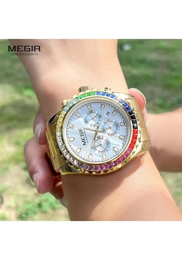 Megır 2227 Tüm Fonksiyonları Aktif Erkek Kol Saati Sarı