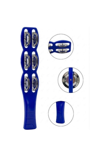 Temel Plastik Çubuk Tef 6 Zilli Mavi 26 Cm