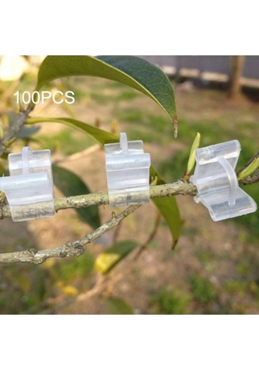 Rogfer 100 Pcs Bitki Taraflı Bahçecilik Plastik Aşılama Klasörü Aşılama Klipsi Şeffaf Bahçe Plastik Aşılama Klips Domates Aşılama Klipsleri
