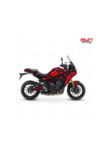 Yamaha Tracer 9 Cartoon Graphic Kit Sticker Set Kırmızı