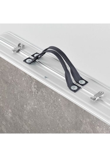 Haegs Portatif Kamp Masası, 3 Yükseklik Ayarlı, Katlanır Piknik Masası, Kolay Taşınabilir Alüminyum Masa - 80x50 - Antrasit