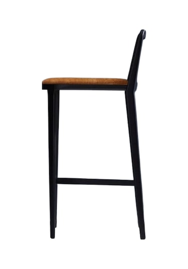 Martha Hazeranlı Ahşap Bar Sandalyesi Turuncu