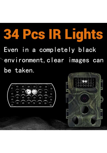 Geeksen Kamerası Pr3000 36mp 1080p Gece Fotoğraf Video Çekimi İz Kamerası Çok İşlevli Açık Hava A