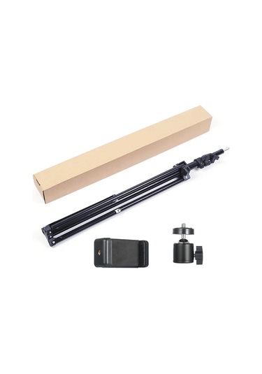 Lemestar 1600mm Çift Fonksiyonlu Telefon Ve Kamera Tripodu - 360 Döner Kafa, Kaymazsız Telefon Tutucu, Taşınabilir Depolama Çantası İle Aluminium Ally