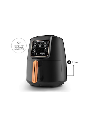Karaca Air Pro Cook XL 2 in 1 Konuşan Airfryer Fritöz 4 Kişilik