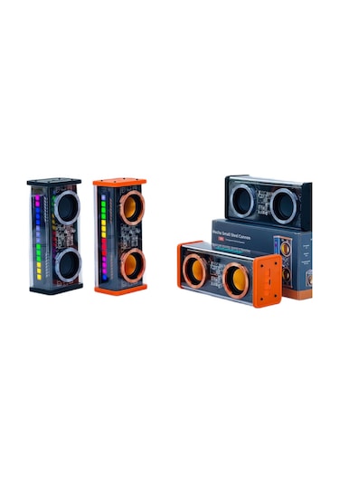 Vothoon V9 Şeffaf RGB Kablosuz Bluetooth 5.0 Taşınabilir Hoparlör