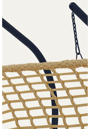Pucci Home Vivense-balina Gardenya Monalin Çiftli Rattan Berjer Salincak. Krem