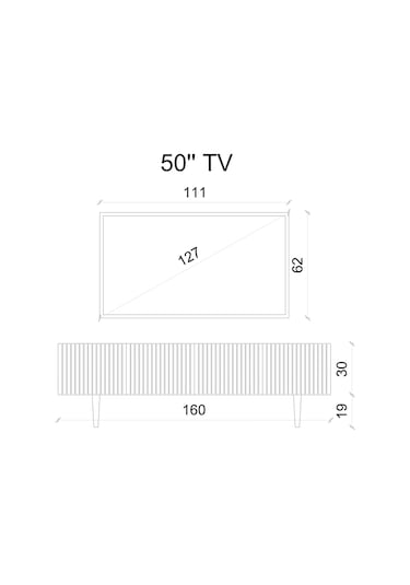 Capella Gri Mdf Country 4 Kapak Duvara Monte 160 Cm Tv Ünitesi