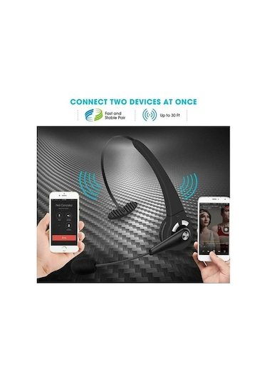 Fastbuy Kulaküstü Kablosuz Gürültü Engelleme Bluetooth Kulaklık, 17 Saat Kullanım, Net Konuşma, Hafif Tasarım, 10m Bağlantı,