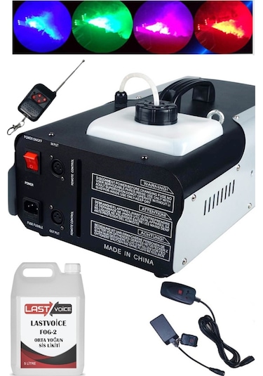 Quenlite Ql-2000Rgb-Lk Sis Makinası 2000 Watt Led Işıklı Uzaktan