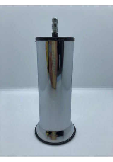 Metal, Krom 15 Cm İnce Diş M8 Vidalı Koltuk,baza,dolap Mobilya Ayağı 4 Adet Krom