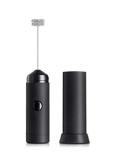 Fastbuy Mini Elektrikli Süt Köpürtücü Çırpıcı - Çift Başlıklı, Güçlü Motorlu, Paslanmaz Çelik, Şık, Kahve Yapımı Pratik El M Siyah