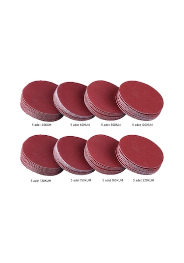 42 Parça 115 Mm Cırt Zımpara Seti + Matkap Aparatı