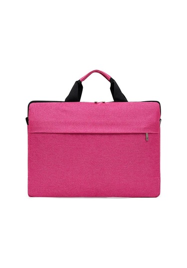 Pembe Trend İş Basit Taşınabilir Laptop Çantası Bir Omuz Laptop Çantası Crossbody Dosya Çantası S