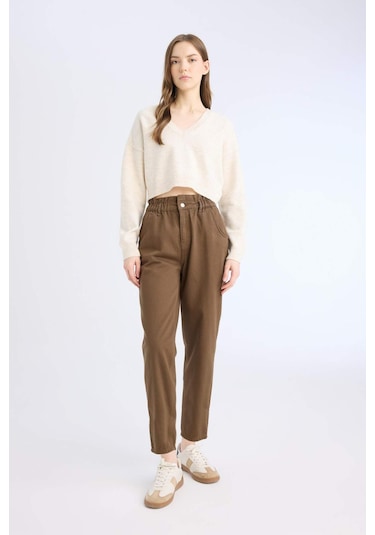 DeFacto Paperbag Beli Lastikli Bilek Boy Jean Pantolon E3870AX25SPBN321 DeFacto Paperbag Beli Lastikli Bilek Boy Jean Pantolon E3870AX25SPBN321