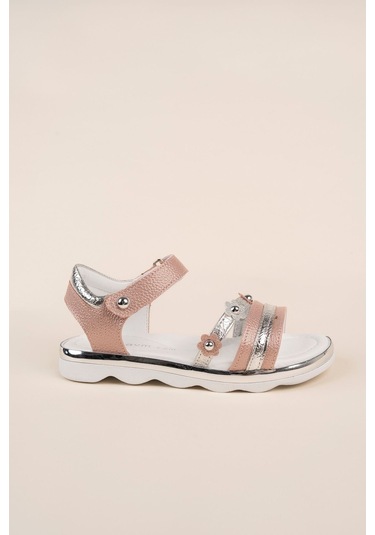 GİMER - Termo Taban Papatya Model Pudra Kız Çocuk Sandalet - ... Pudra