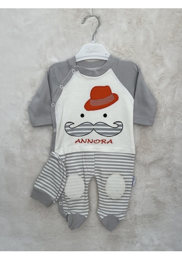 Bıyıklı Patikli Tulum Gri