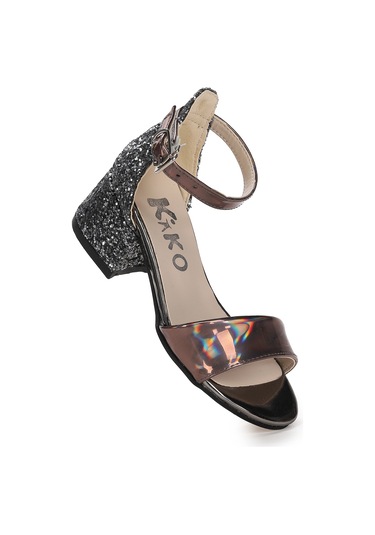 Sheila Günlük Kız Çocuk 3 Cm Topuklu Sandalet Abiye Ayakkabı Gümüş