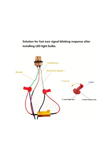 Motion003 4 Adet 50w 6 Ohm Yük Dirençleri Led Ampul Hiper Flaş Hata Kodu Onarım Sinyal Fene