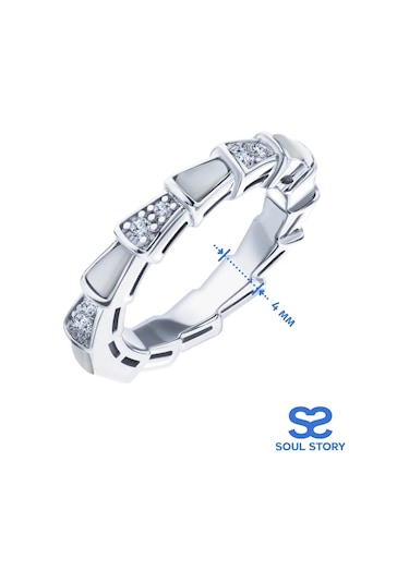 Soul Story Bulgari Yüzük Gümüş 925 Taşlarla 306118220 Gri