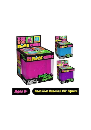 Schylling Needoh Nice Dağ - Dev Nice Cube Duyusal Sıkıştırma Oyuncağı - Super Solid Squish