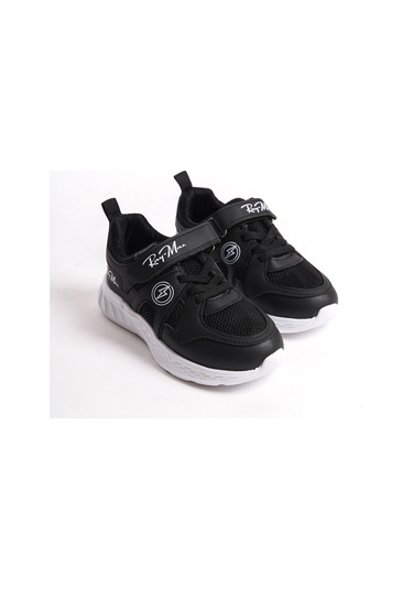 Garantili Ray Max Günlük Ortopedik Çocuk Unisex Sneaker Spor Ayakkabı Siyah-beyaz
