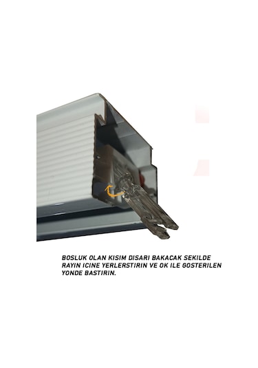 Akıllı Dikey Perde Pimi H Tip Değiştirelebilir Vagon Uyumlu 10 Adet