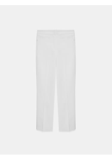 Dilvin 72642 Mini İspanyol Paça Pantolon-beyaz Beyaz
