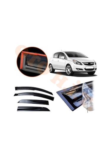 Opel Corsa D Cam Rüzgarlığı Parlak Siyah Tam Uyumlu