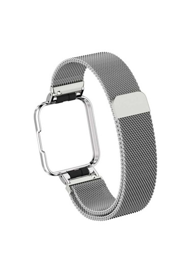 Xiaomi Redmi Watch Mi Watch Lite Uyumlu Krd-58 Metal Pak Kordon Kırmızı