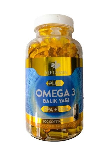 Alftamin Plus Omega 3 Takviye Edici Gıda 200 Softjel Kapsül