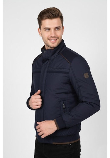 Erkek Hakim Yaka Spor Mont 85103 Bgl-st04881 Lacivert