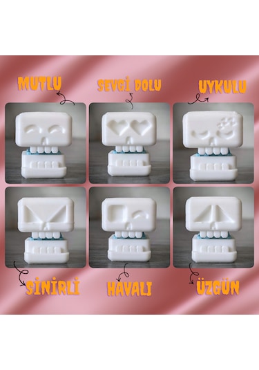 Emojili Outemu Switch Anahtarlık - Click Sesli 1adet Beyaz