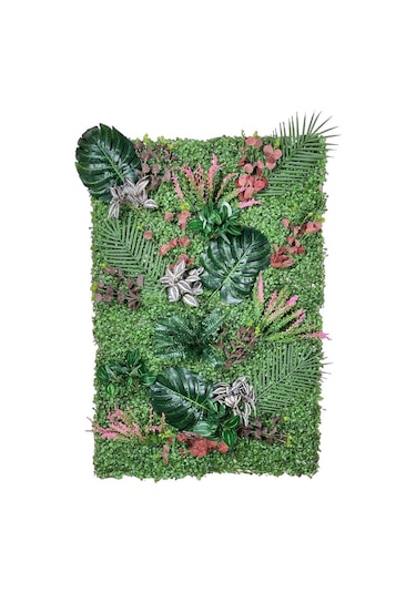 Yapay Çiçek Duvar Kaplama 1M2 120x80 Cm Panel Şimşir Dik Duvar Uy