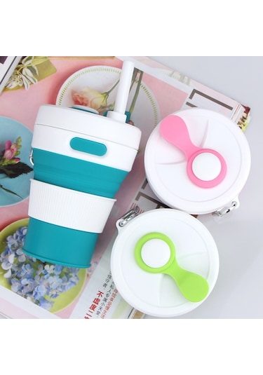 Katlanır Silikon Teleskopik Su Içme Kupası 001 350 Ml