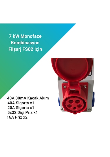 Filşarj 7.4 Kw Monofaze Kombinasyon Kutusu
