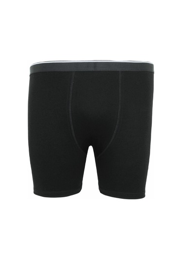 Starbattal Erkek Büyük Beden Likralı Uzun Paça Boxer 11906-200 - Sıyah Siyah