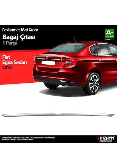 S-dizayn Fiat Egea Sd Krom Bagaj Çıtası 2015-2020 A+ Kalite Mat Krom