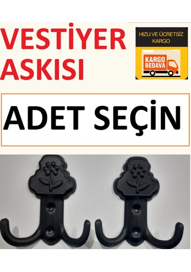 Ekodoğa Vestiyer Askısı Portmanto Askısı Vestiyer Askılığı Askı Aparat Siyah