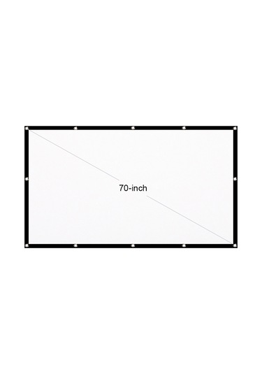 Suofeng 70 İnç 16:9 Portable Katlanabilir Projektör Perdesi, 100% Poliester, Ev Ve Dış Mekan Kullanıma Uygun, İz Olmayan Yumuşak Perde