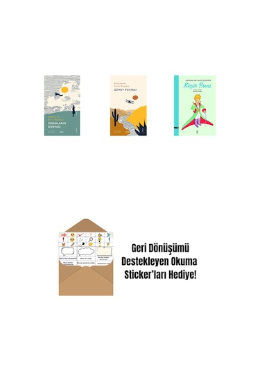 İnsanların Dünyası + Güney Postası + Küçük Prens + Okuma Sticker'ları