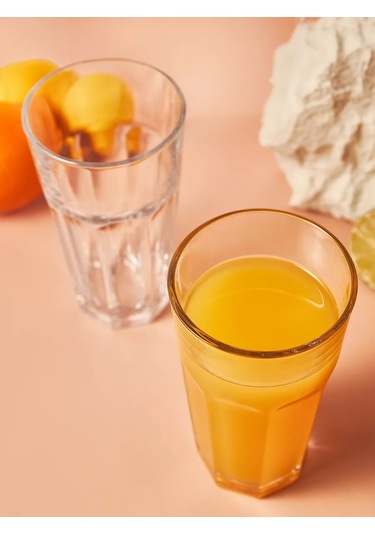 Pasabahce 365 Ml Cam Bardaklar 2'li Set, Kırma Desenli, Yüksek Tasarım 168635344 Beyaz