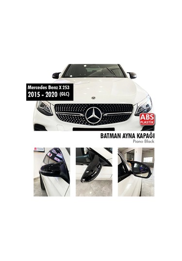 Mercedes Glc Yarasa Ayna Kapağı Piano Black Parlak Siyah