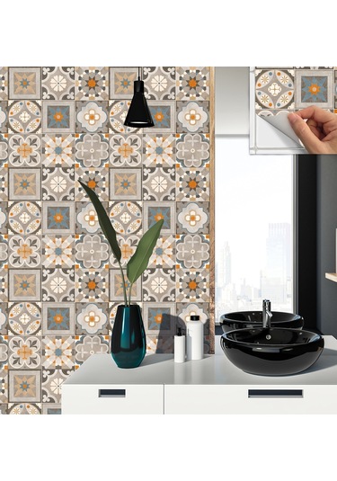 Tink KENDİNDEN YAPIŞKANLI APRİCOT DESENLİ PVC KARO 30X30