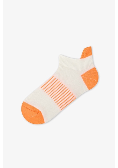 Penti Renkli Erkek Çocuk Neon Orange Gray 3'lü Tab Patik Çorap