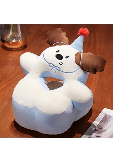 Homyl Ofis Masası Yastık Seyahat Yatak Odası Kanepe Için Çok Kahverengi Kulaklı Battaniye Yok