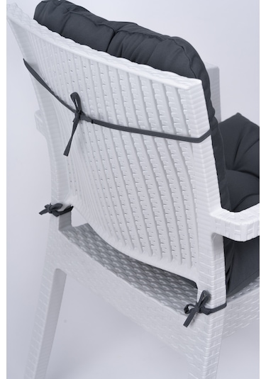 Altınpamuk Neva Pofidik Arkalıklı Özel Dikiş Sandalye Minderi Lacivert