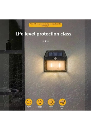 Forlife 24watt Güneş Enerjili Solar Dekoratif Duvar Apliği