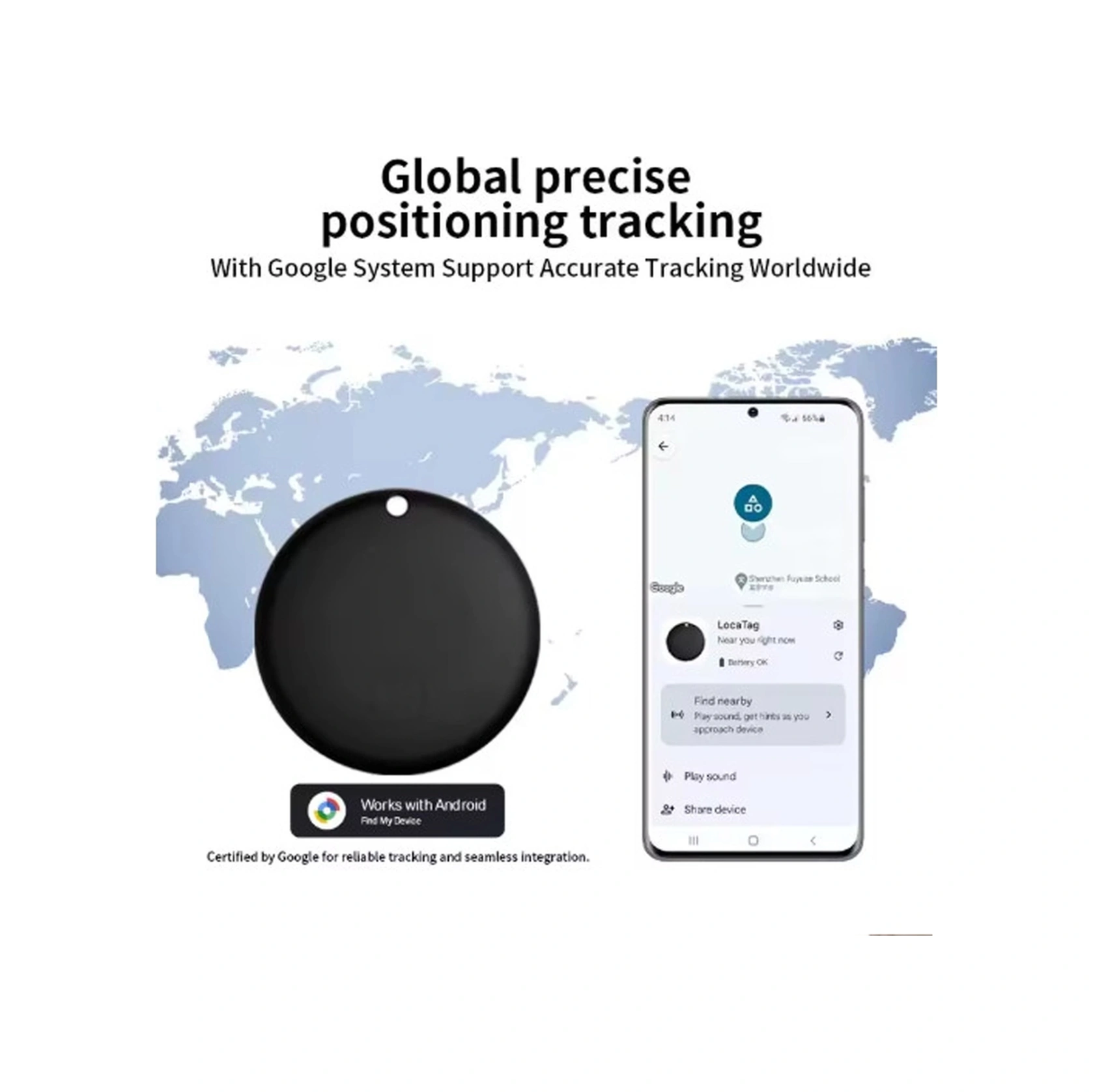 Airtag Android Konum Belirleme Akıllı  Smart Finder Siyah